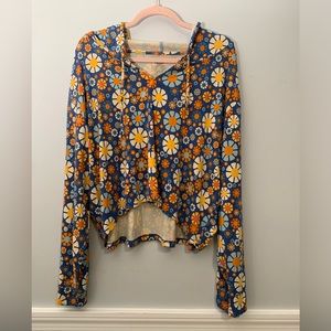 MeUndies‎ Cropped Hooded Pullover "That 70's Collection" See measurement photos